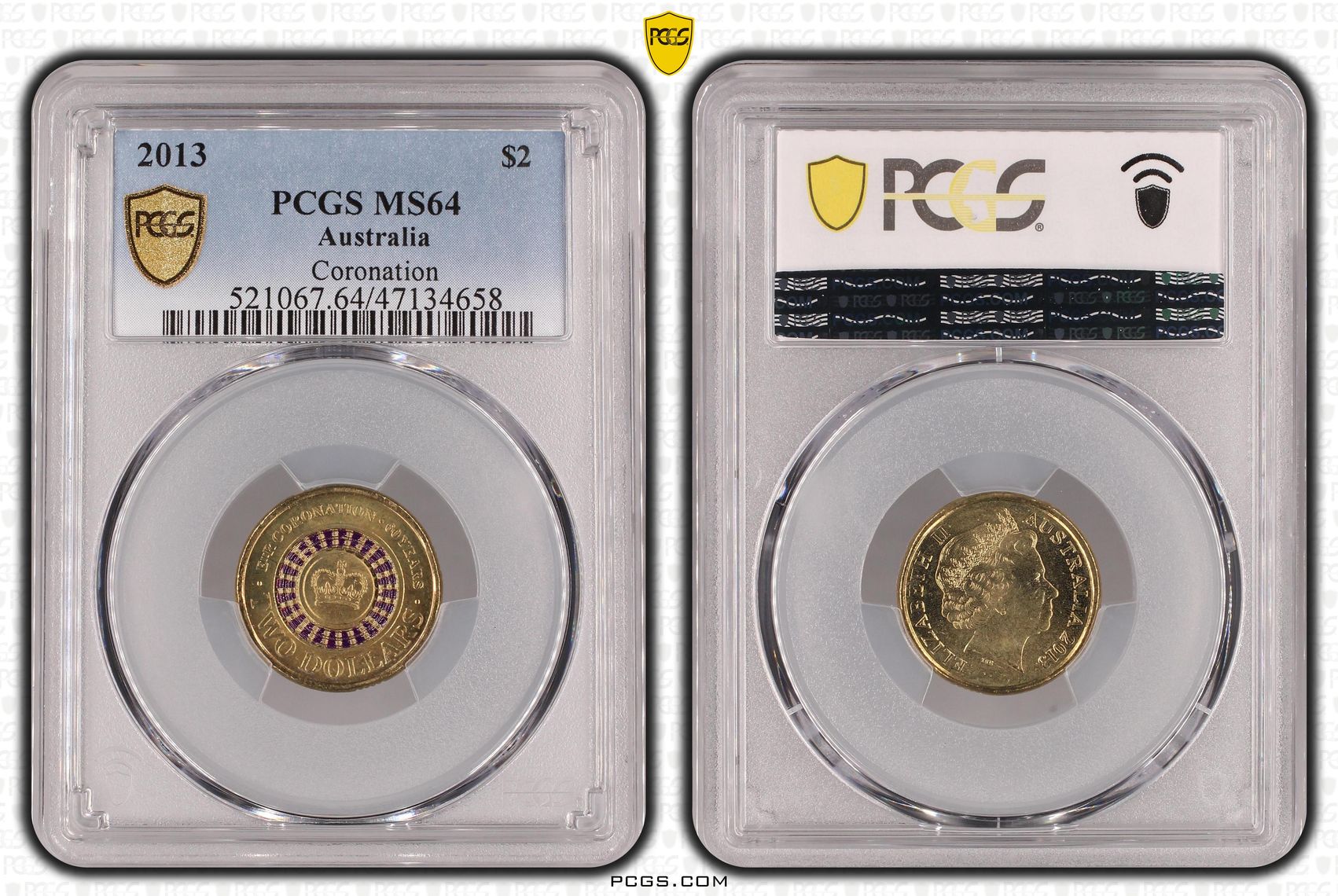 Coronation Colorized , Two Dollar, 2013, PCGS MS64