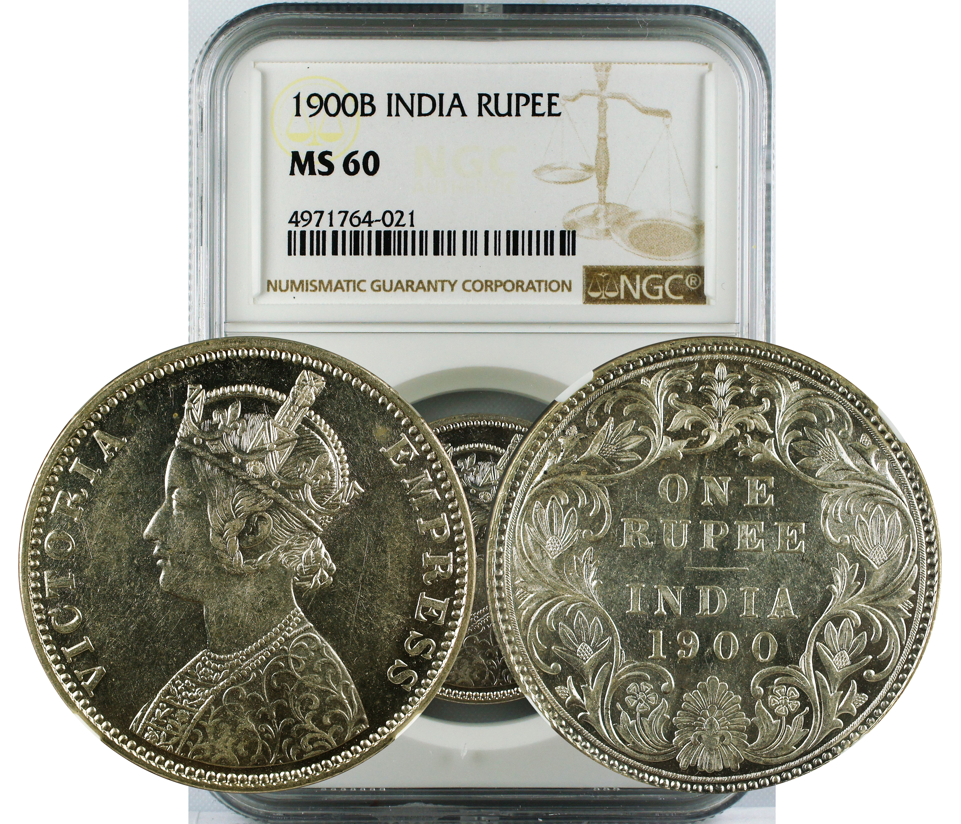1900 B INDIA RUPEE MS 60