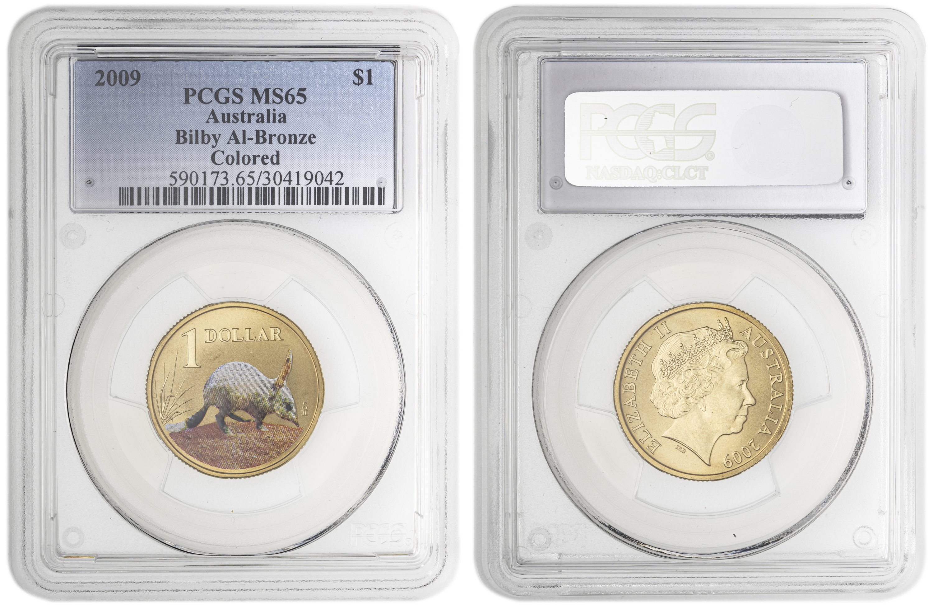 Bilby Al-Bronze , One Dollar, 2009, PCGS MS65