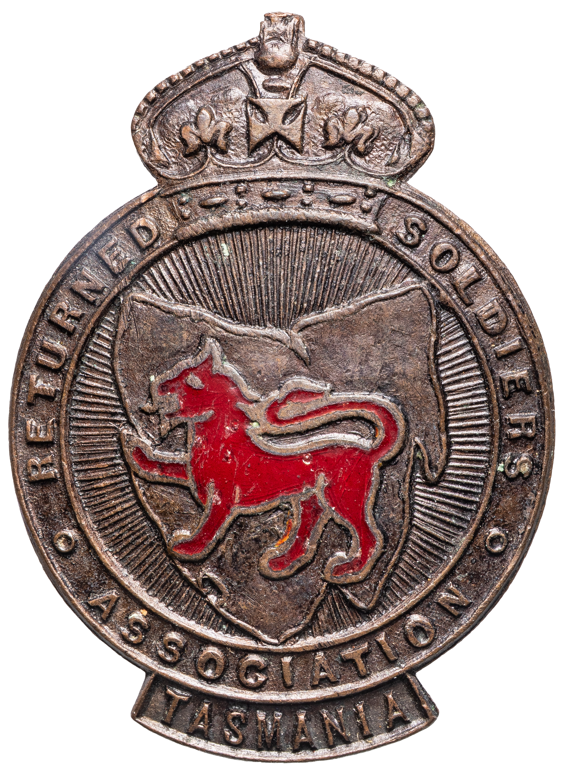 Returned Soldiers Association - Tasmania , WWI, VF