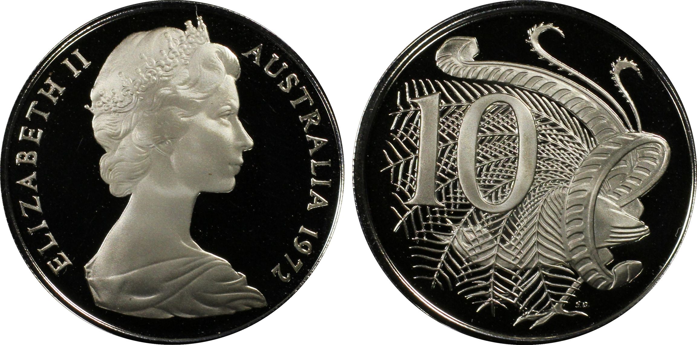 Ten Cent, 1972, Pcgs Pr69dcam