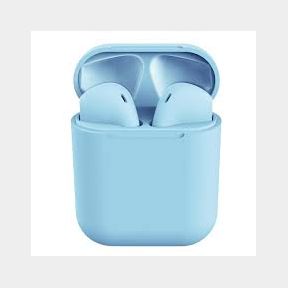 TWS i12 Earpods - Matte Finish - Light blue -Bar 9902021645981- 51745/23396 SN B3 (S3)