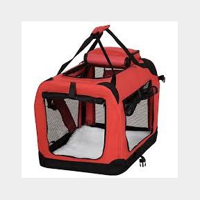 Foldable Pet Cage Bag with Plastic Net - Red - Green - M - Bar 9901049531412 - 51734/1933 AS B3 (S5)