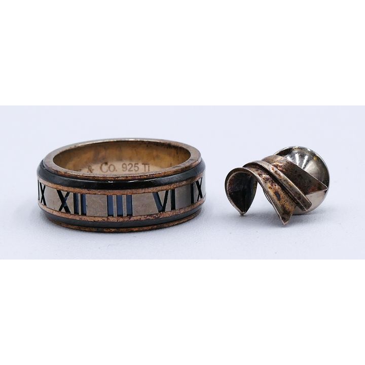 Box Tiffany & Co. Sterling Ring and Tie Tack