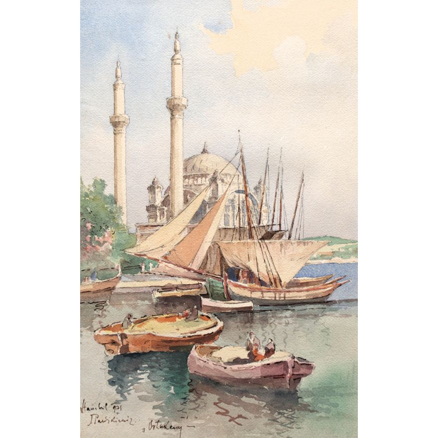 Józef Pawlikiewicz | Widok na Ortaköy w Stambule, 1925 r.