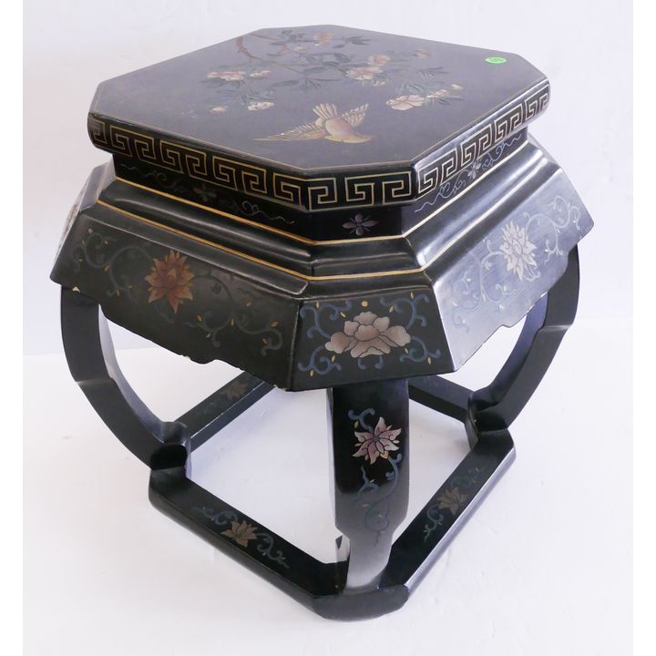 Chinese Coromandel Lacquered Plant Stand- 18x17''