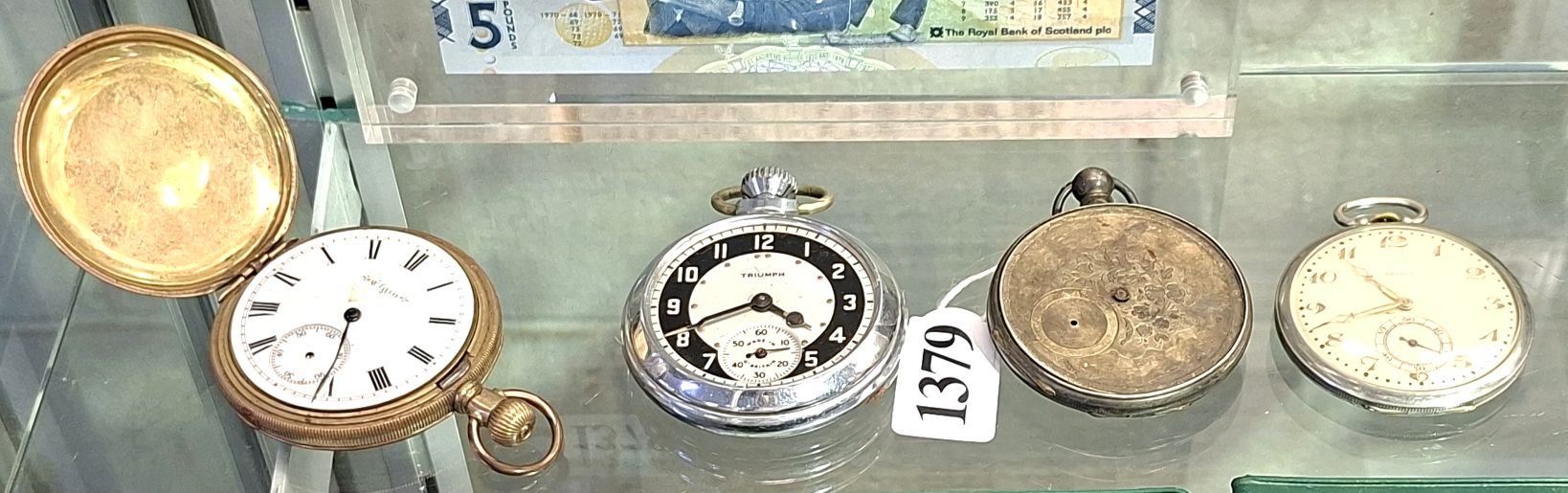 1379 · FOUR VINTAGE POCKET WATCHES