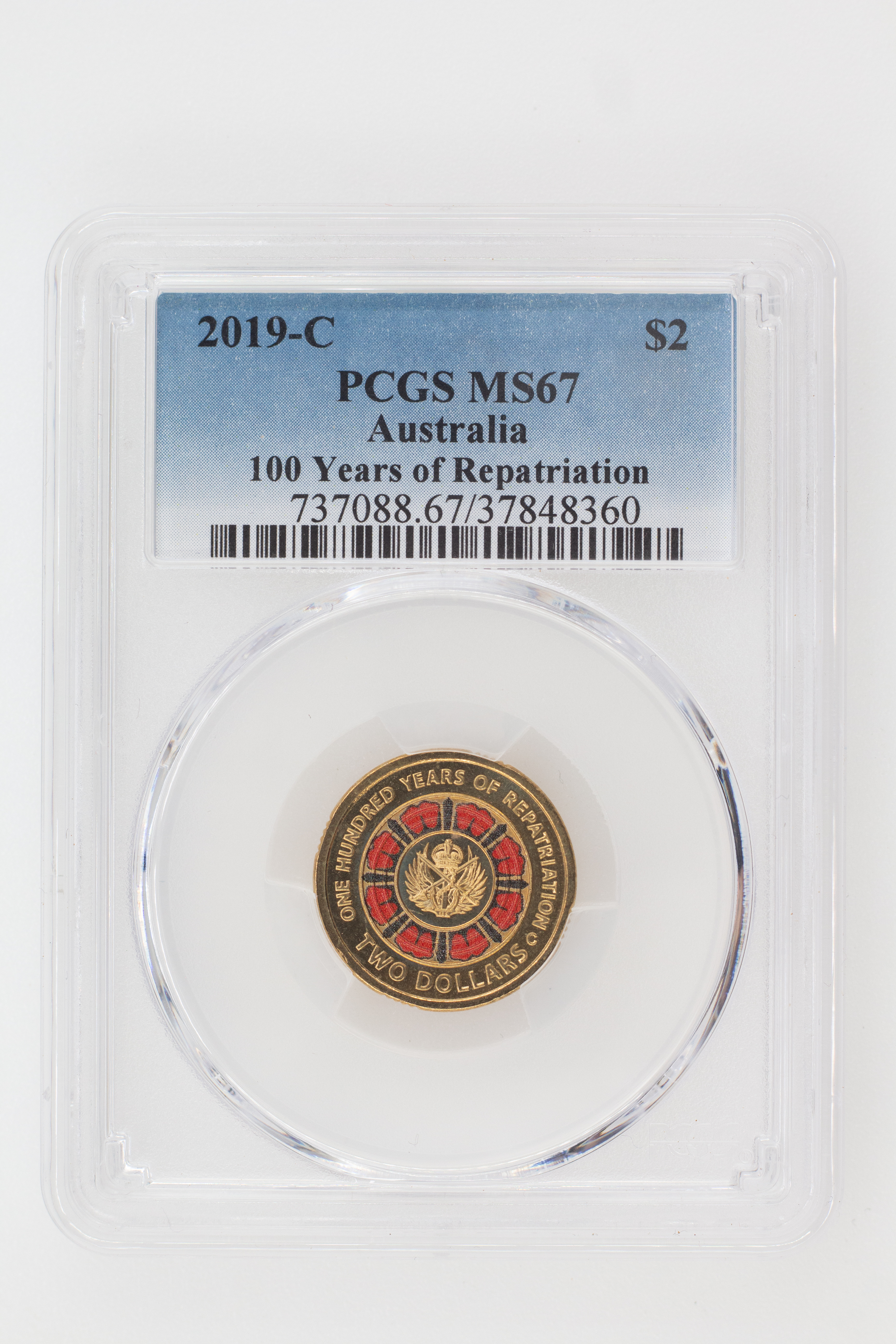 2019-C Australia Two Dollar, $2 100 Years of Repatriation PCGS - MS67 -360