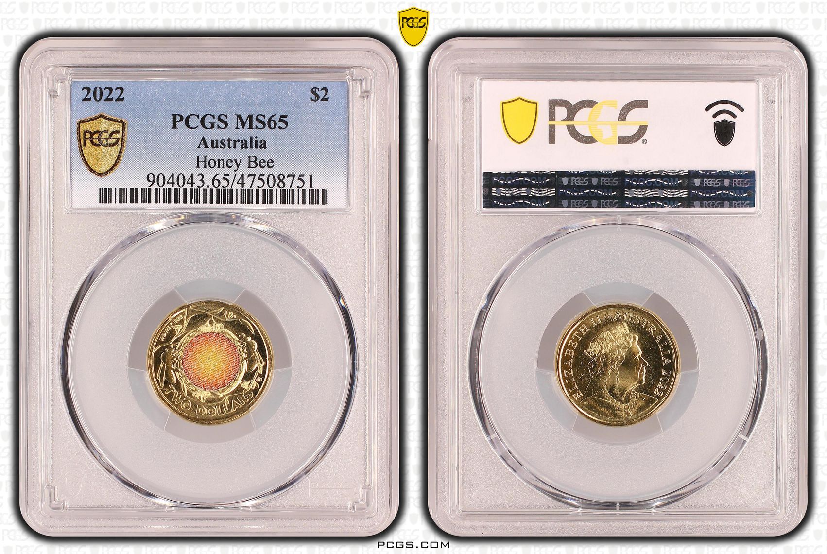 Elizabeth II, Honey Bee, Two Dollar, 2022, PCGS MS65