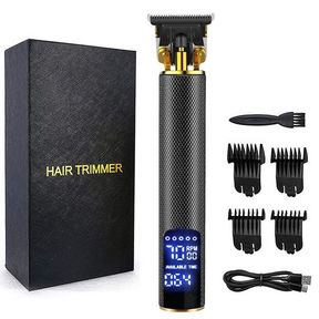 Stainless Steel T blade Hair Clippers Rechargeable 0mm Hair Clipper LCD | USED