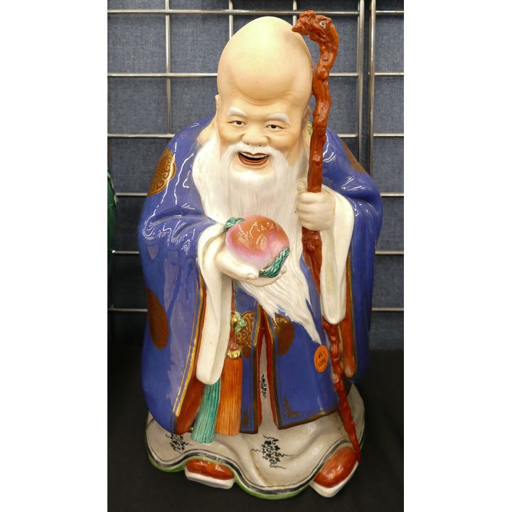Chinese Shoulao Porcelain Large Figure 15.5''