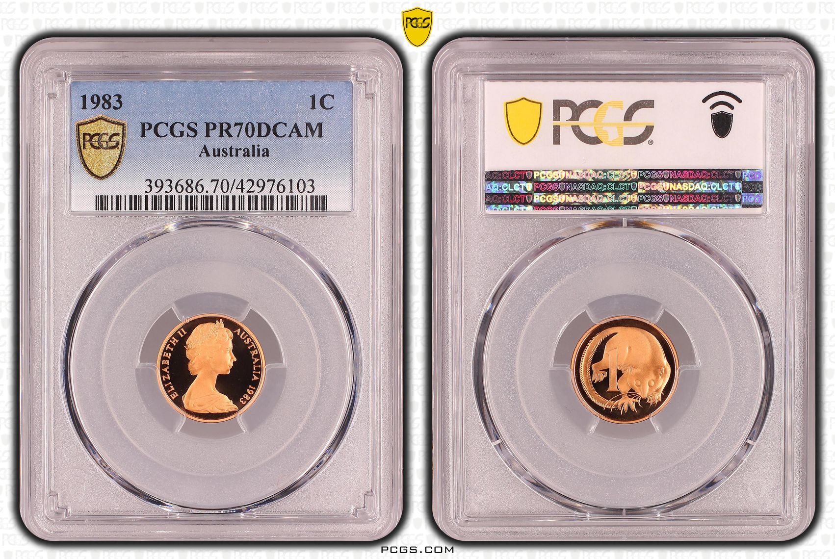 One Cent, 1983, Pcgs Pr70dcam