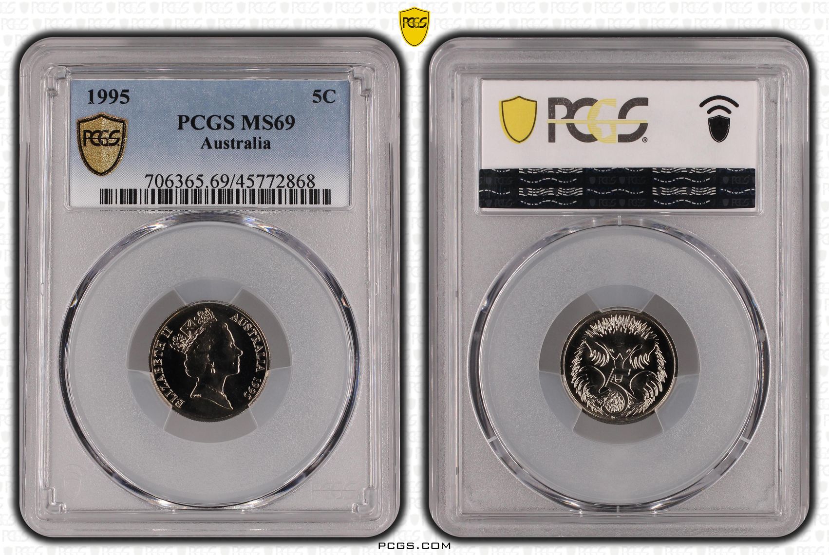 POP 7/0, Five Cent, 1995, PCGS MS69