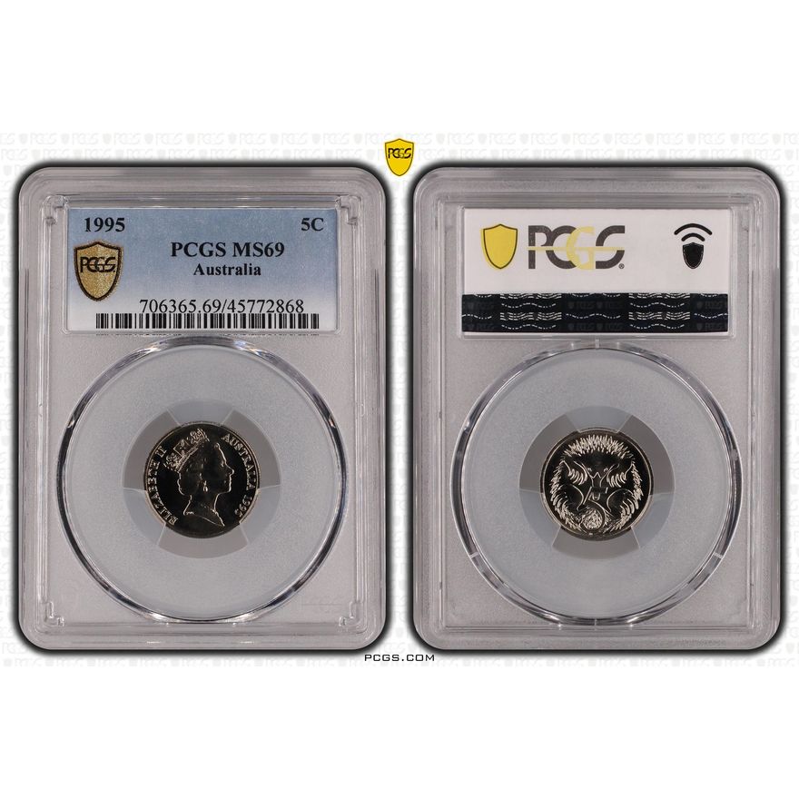 POP 7/0, Five Cent, 1995, PCGS MS69