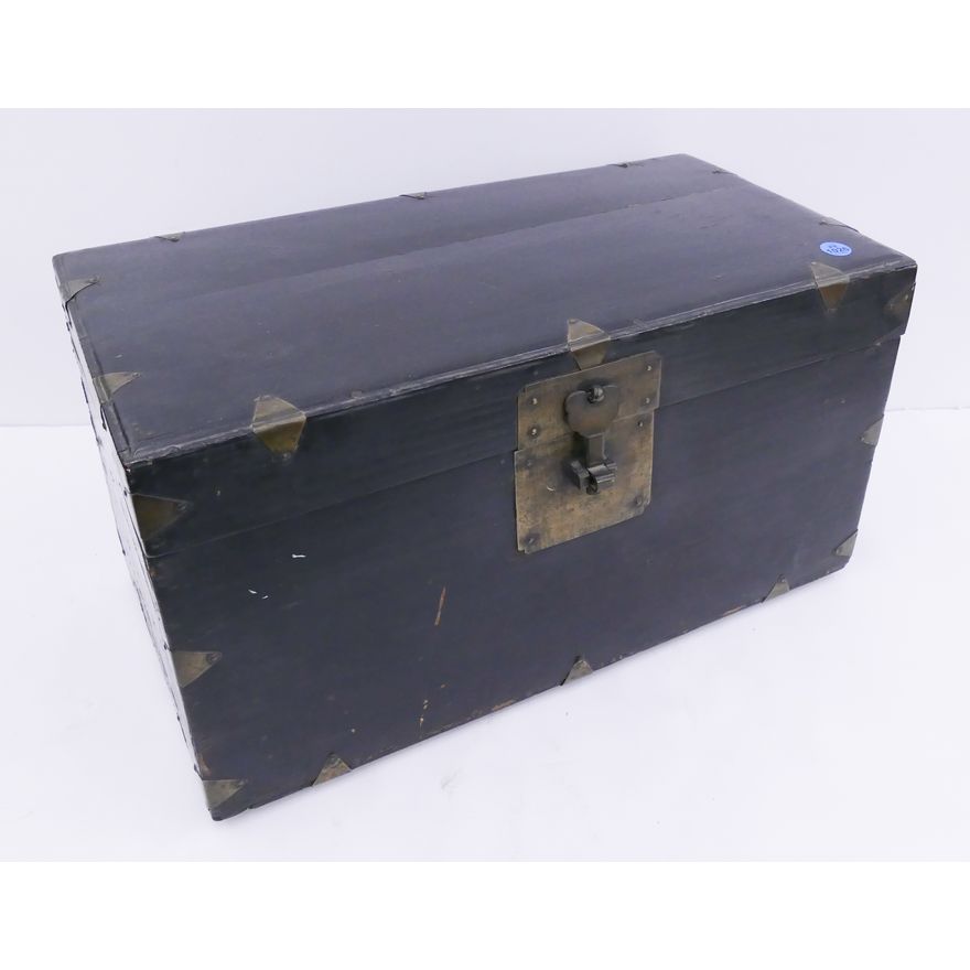 Korean Joseon Small Black Chest- 10x19x10''