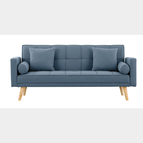 GEORGE MASON - LOUISE EASY CARE 3 SEATER SLEEPER COUCH - DENIM - SINGLE -