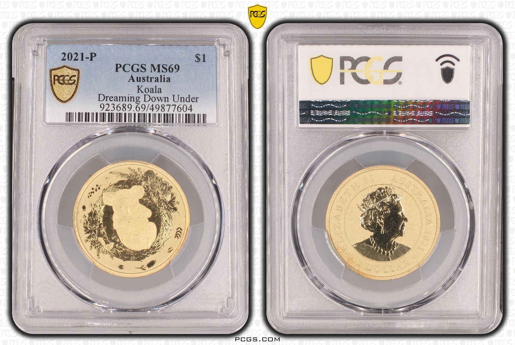 Koala POP 4/0, One Dollar, 2021-P, PCGS MS69