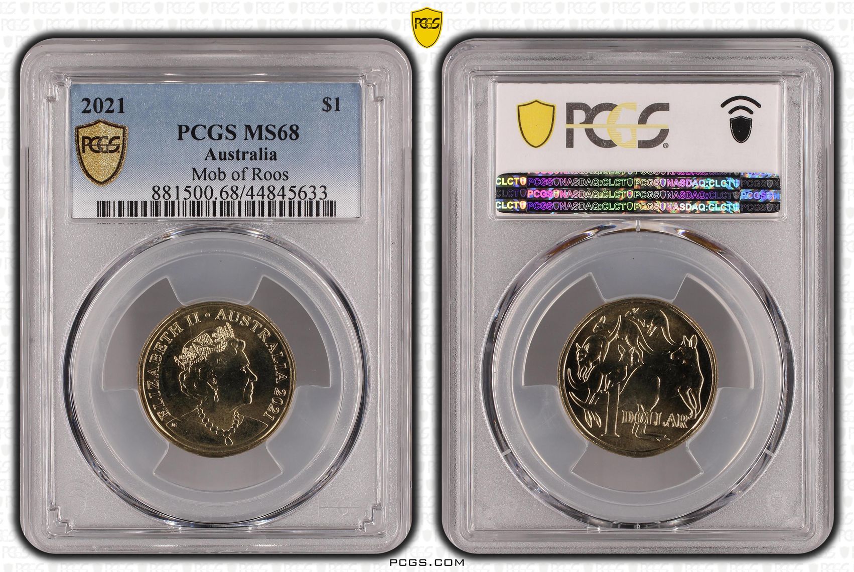 Elizabeth II, One Dollar, 2021, PCGS MS 68
