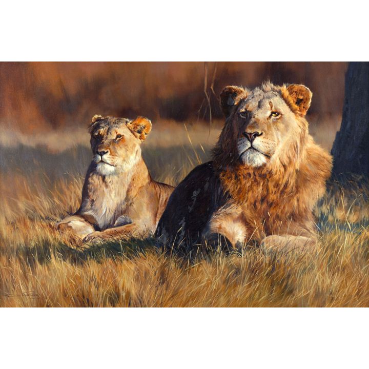 Dino Paravano (1935-), Lion and Mate