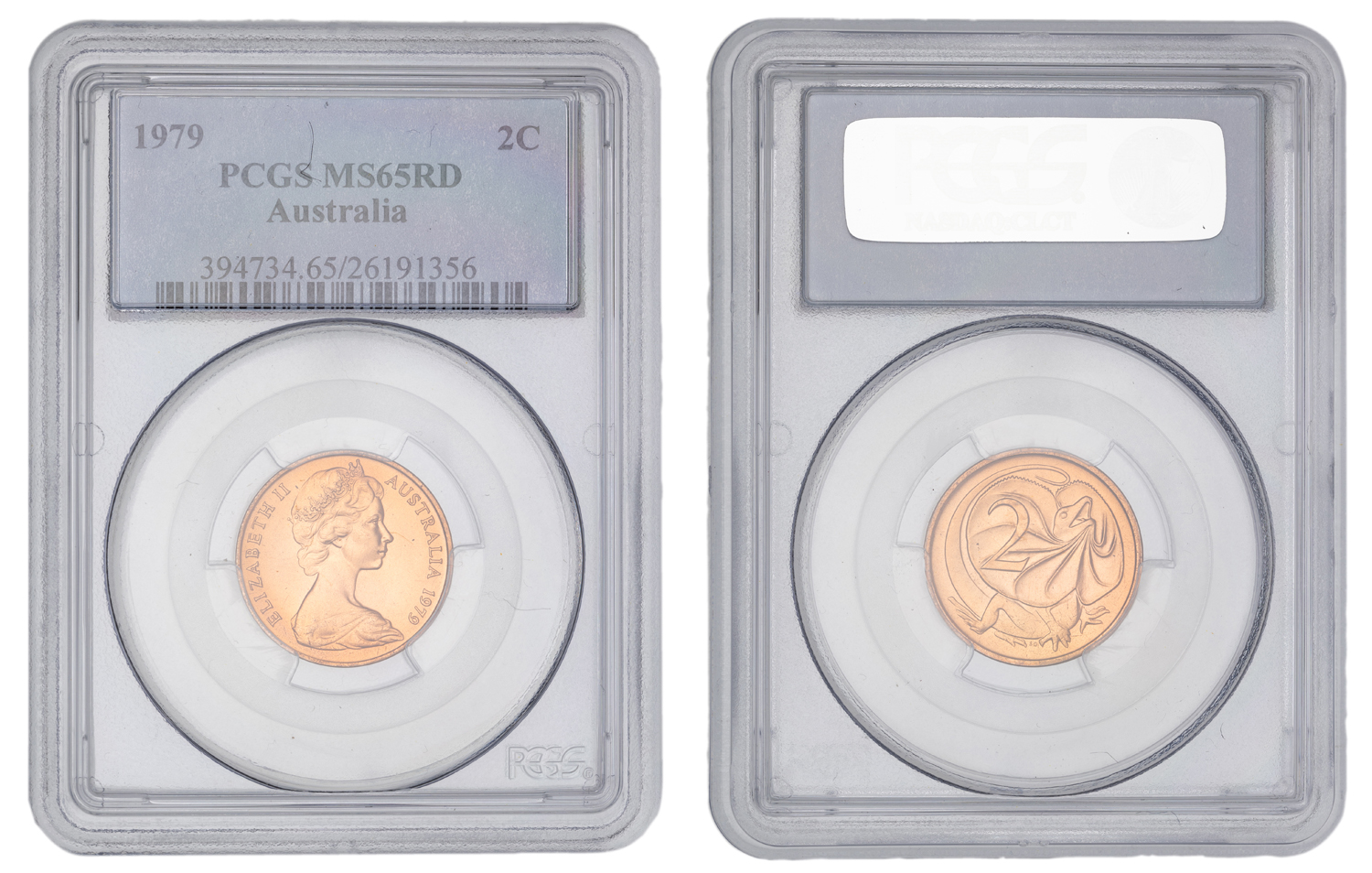Elizabeth II, Two Cent, 1979, PCGS MS65RD