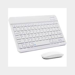 Bluetooth Tablet Keyboard Mouse Combo Wireless - White- 51743/6686 AS B1 (S6)