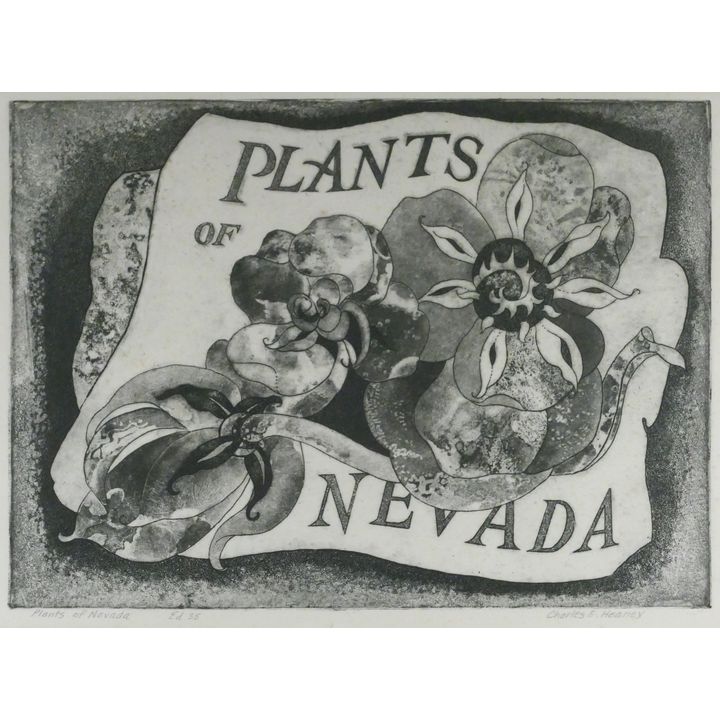 Charles Heaney ''Plants of Nevada'' 1945 Etching