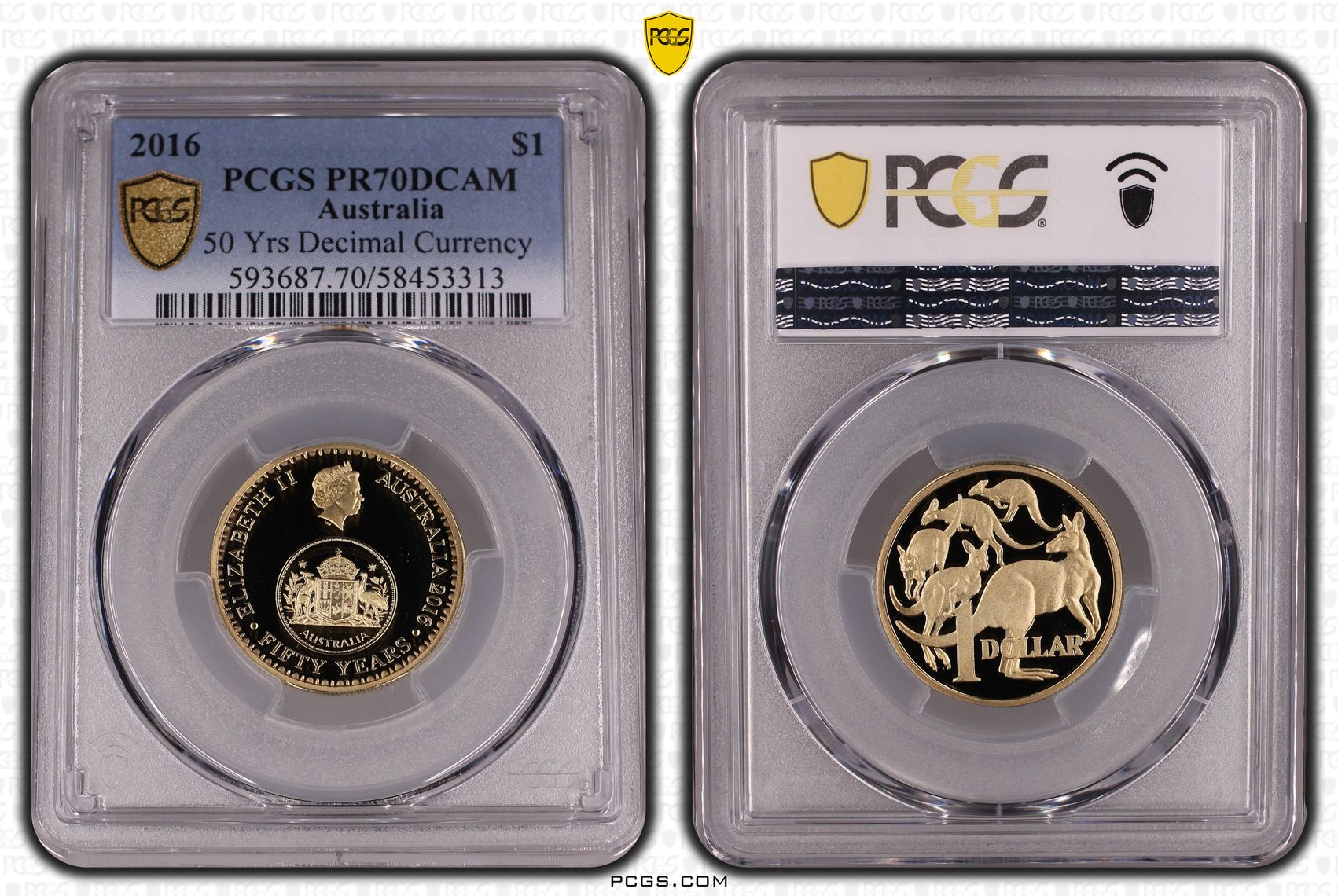 50 Yrs Decimal Currency, One Dollar, 2016, PCGS PR70DCAM