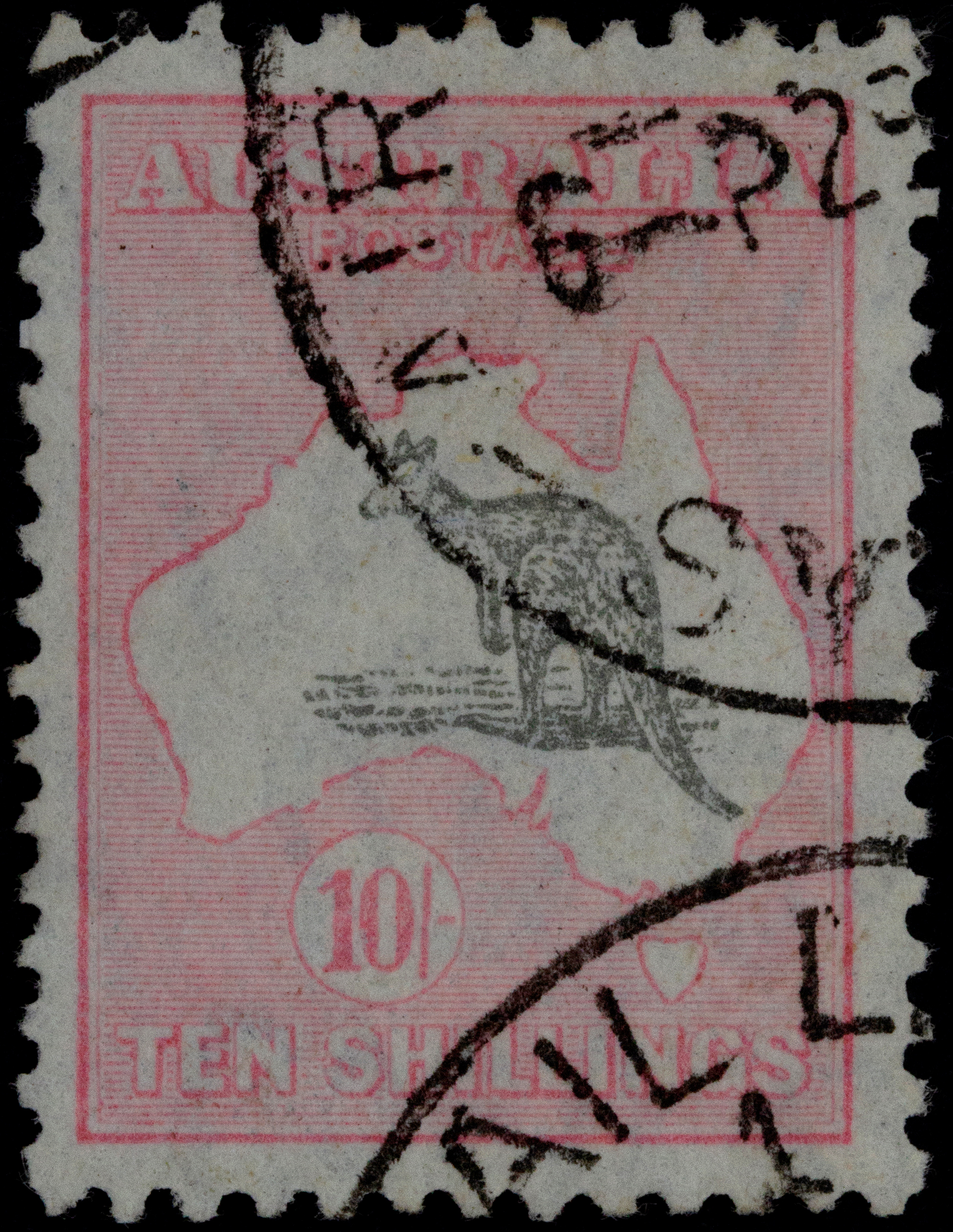 C of A Watermark, Ten Shillings, 1932, Good