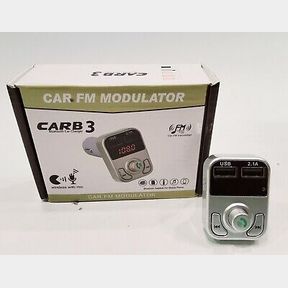 Bluetooth Car FM Modulator Carb 3 Bluetooth Headset For Mobile Phone | NOT TESTED