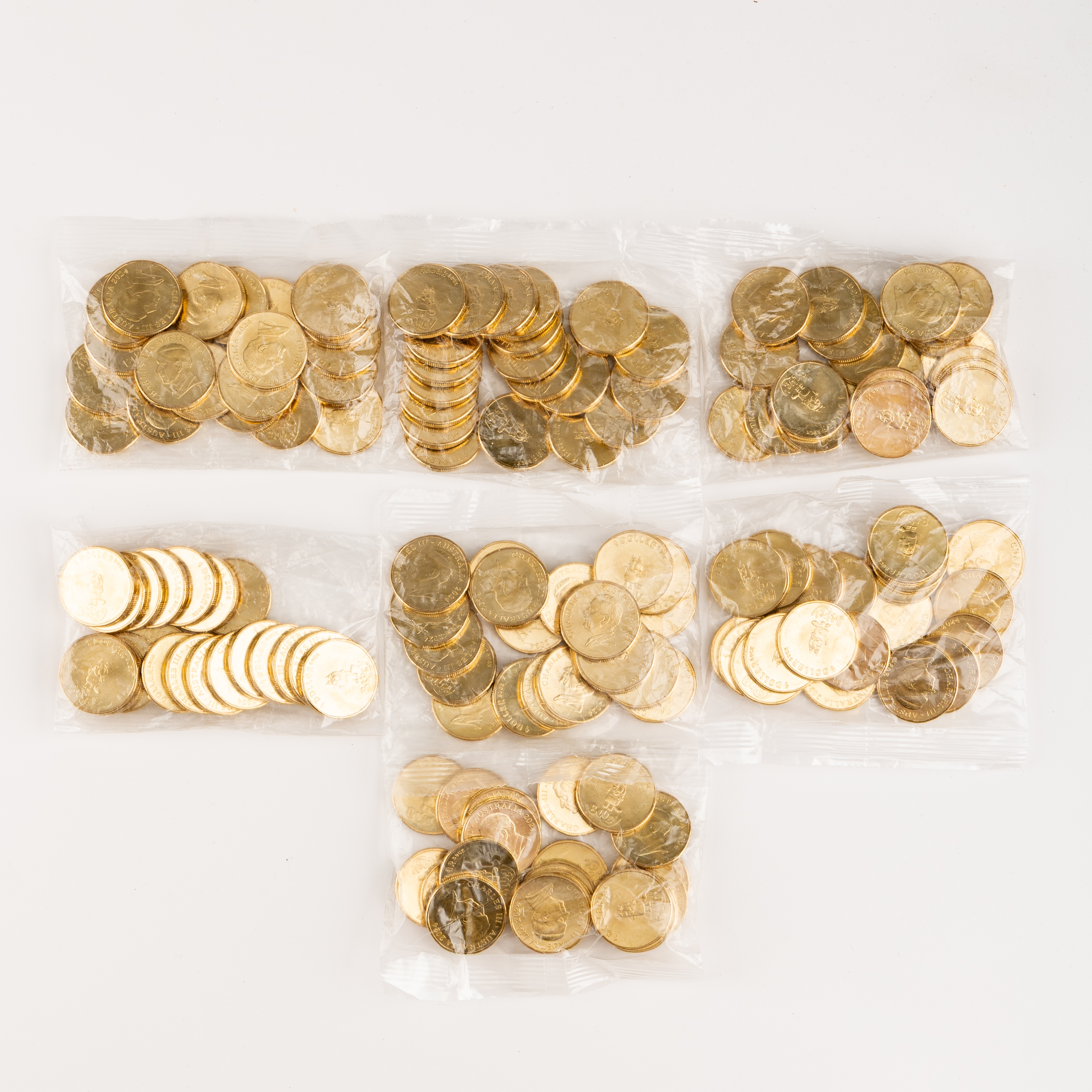401 · Charles III, Large Bags / Bluey, One Dollar, 2024, UNC