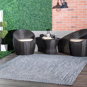 2' X 3' NULOOM 2' 6X 8' SOLID HAND BRAIDED INDOOR/OUTDOOR AREA RUG, PET-FRIENDLY, HIGH TRAFFIC, WEATHER RESISTANT, FOR PATIO, BALC