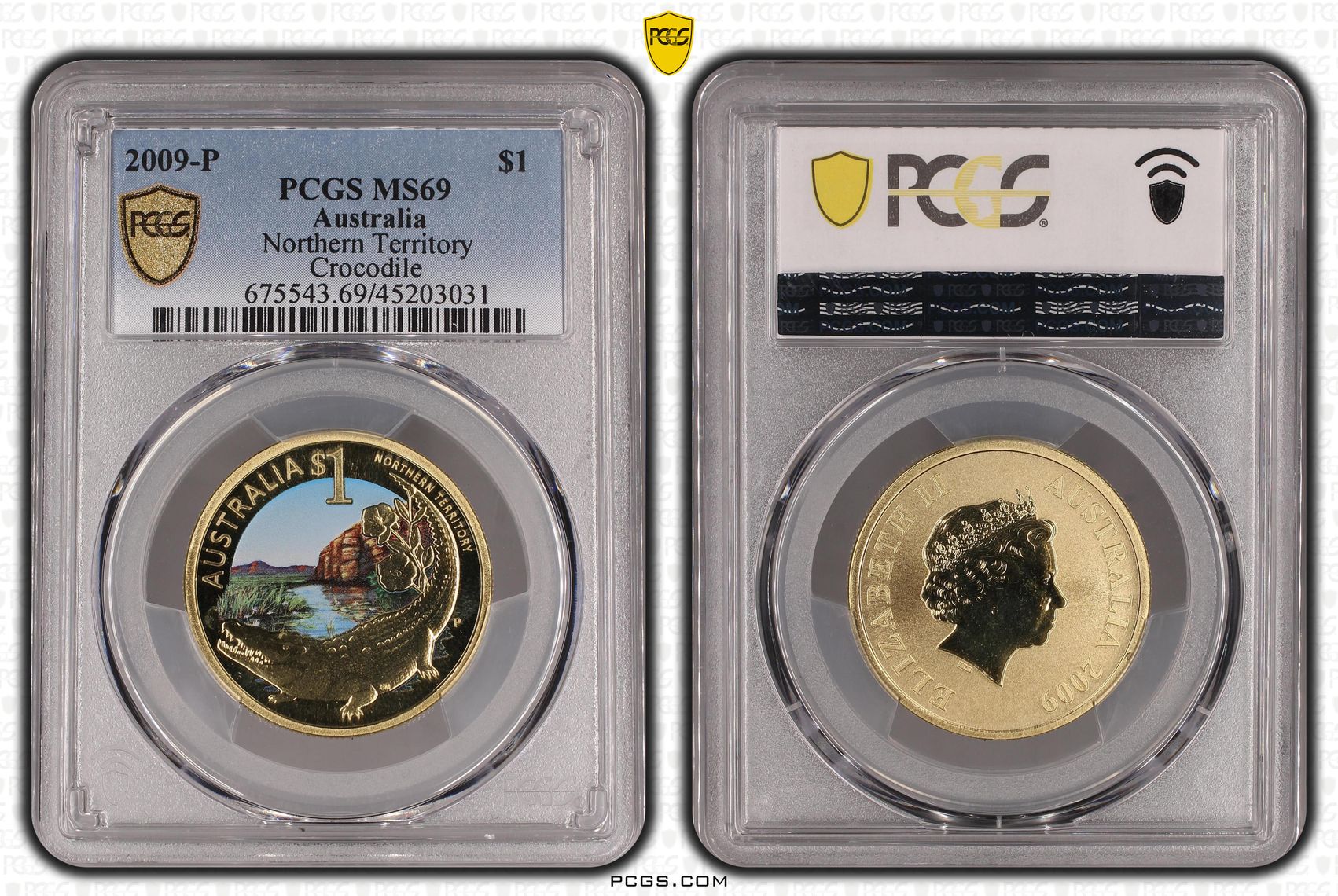 2009-P Australia One Dollar, $1 Northern Territory PCGS - MS69 POP 4/0 -031