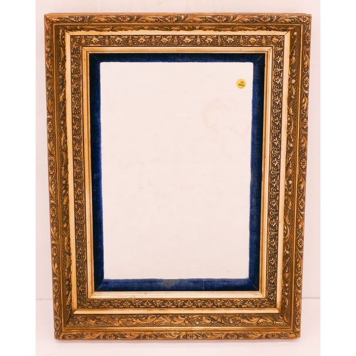 Ornate Gilt Frame with Cotemporary Mirror. 28x19''- Mirror AS IS