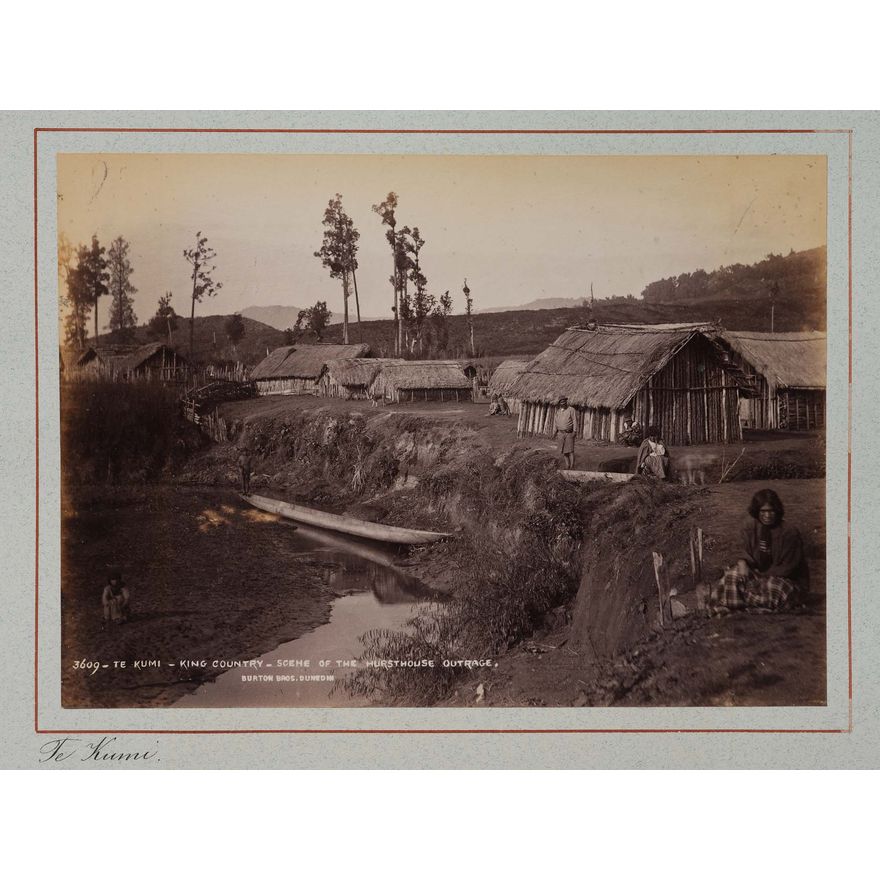 Burton Brothers 'Scene of the Hursthouse Outrage, Te Kumi, King Country'
