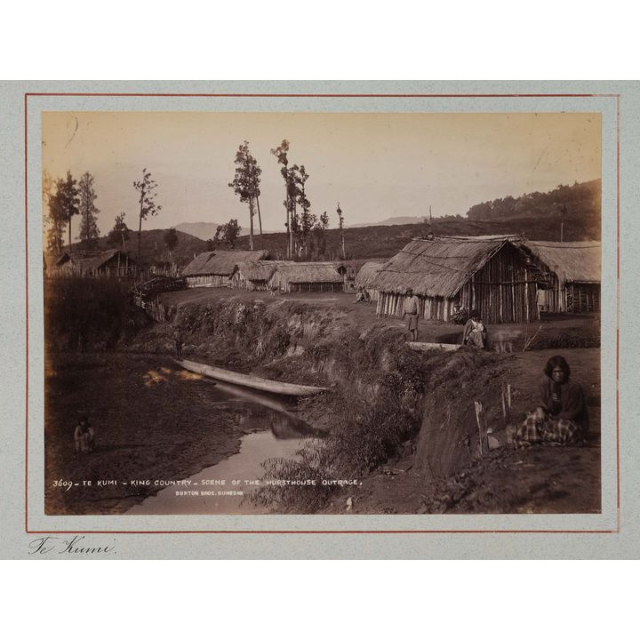 Burton Brothers 'Scene of the Hursthouse Outrage, Te Kumi, King Country'