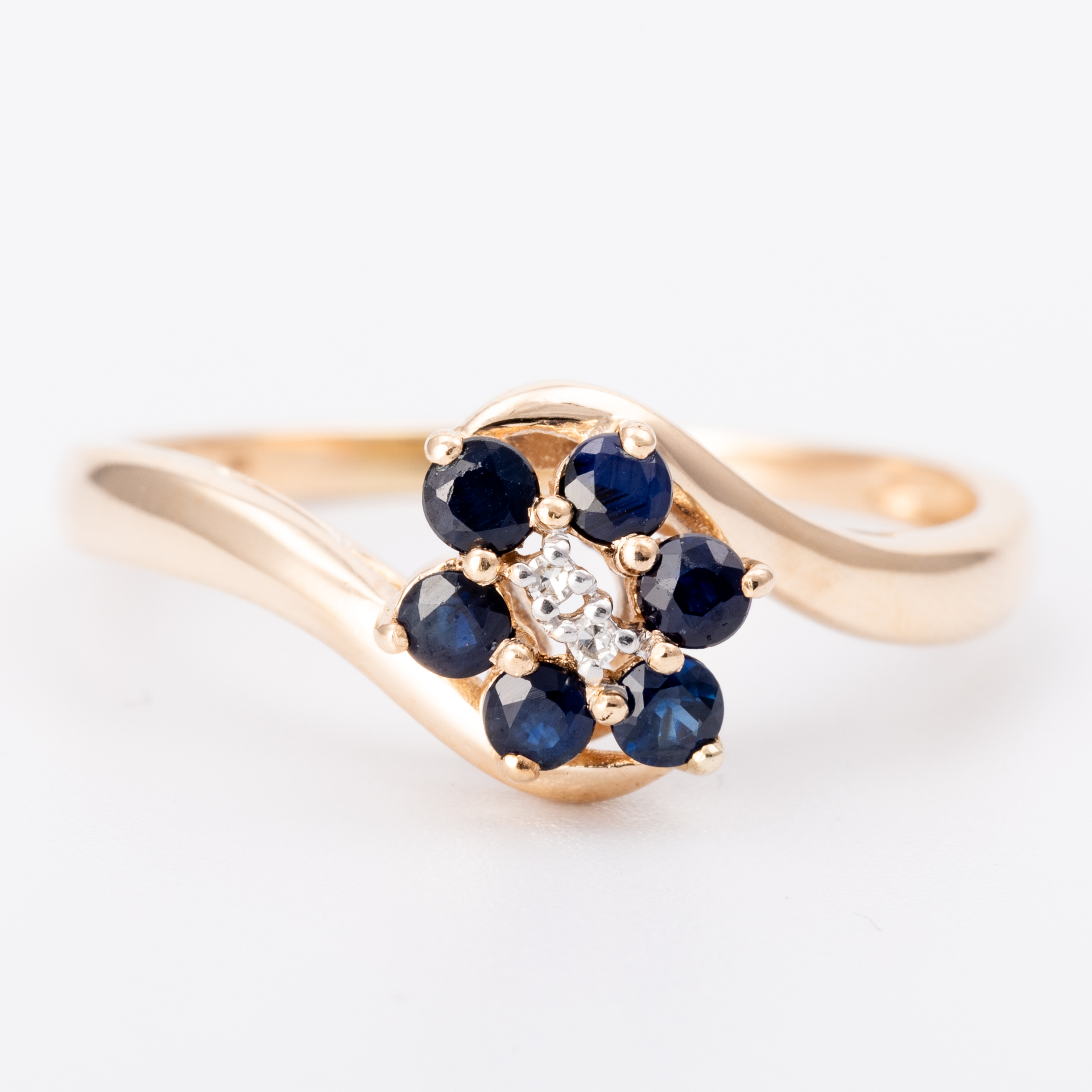 Sapphire & Diamond Ring 9ct Gold