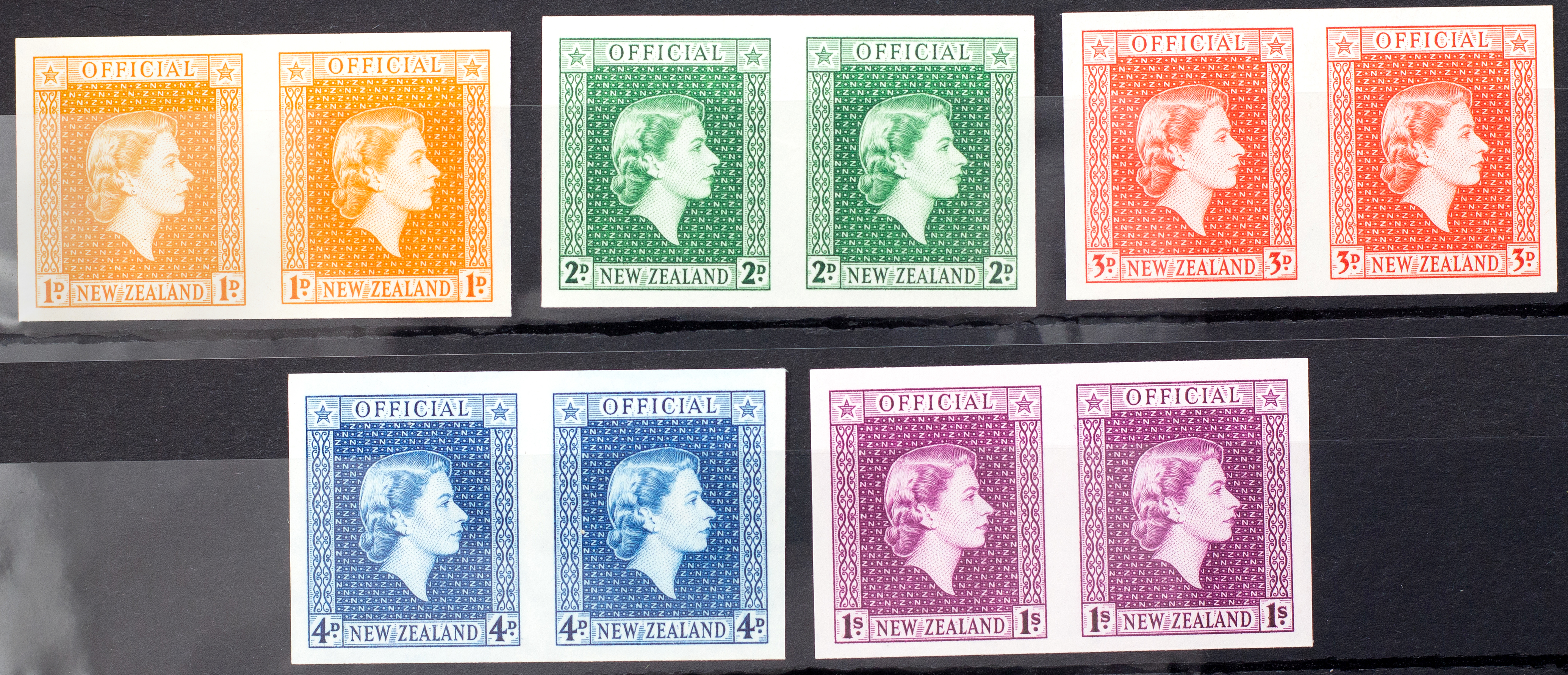 New Zealand, Elizabeth II, Proofs, 1954, Fine