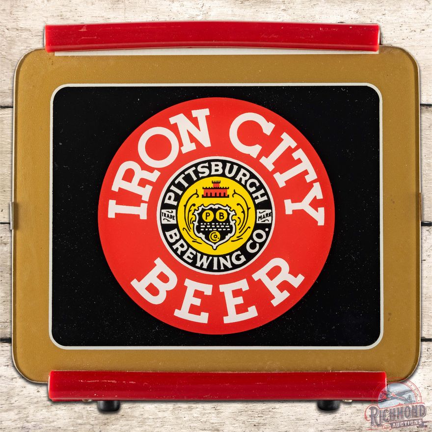 Iron City Beer Pittsburgh Brewing Co. "Since 1861" Lighted Countertop Advertising Sign
