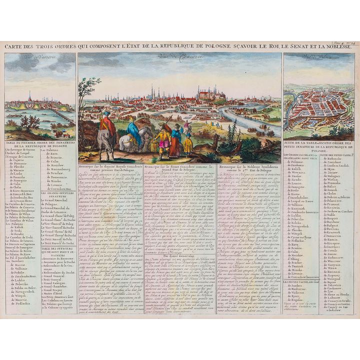 Henri Abraham Chatelain | Carte des trois ordres qui composent l’etat de la Republique de Pologne…