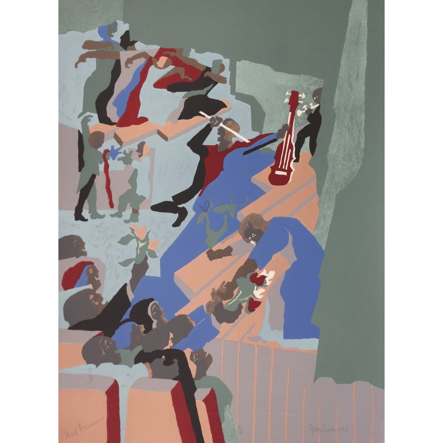 Jacob Lawrence ''Grand Performance'' 1993 Lithograph