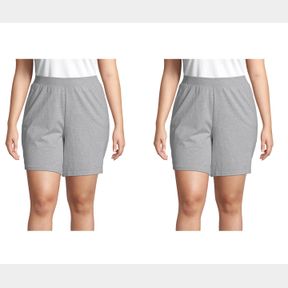 2 PCS HANES JUST MY SIZE JMS COTTON JERSEY POCKET SHORTS LIGHT STEEL SIZE 4X