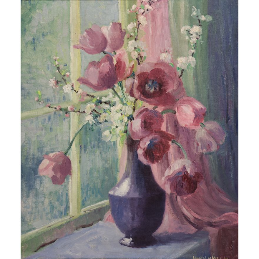Maud Mary Mason ''Floral Still Life'' 1934 Oil