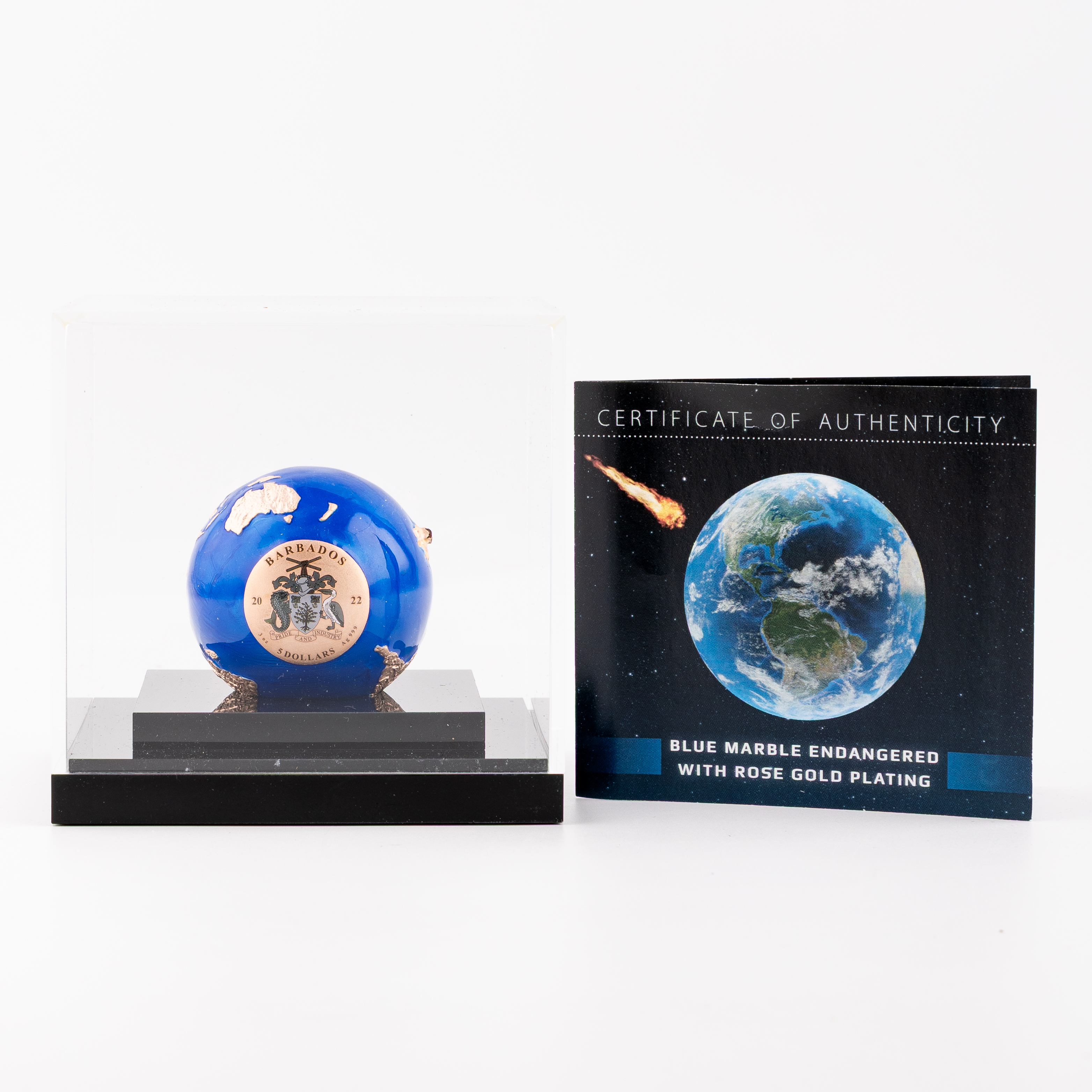 Barbados, Blue Marble Endangered, Five Dollars, 2022, CHU - GEM