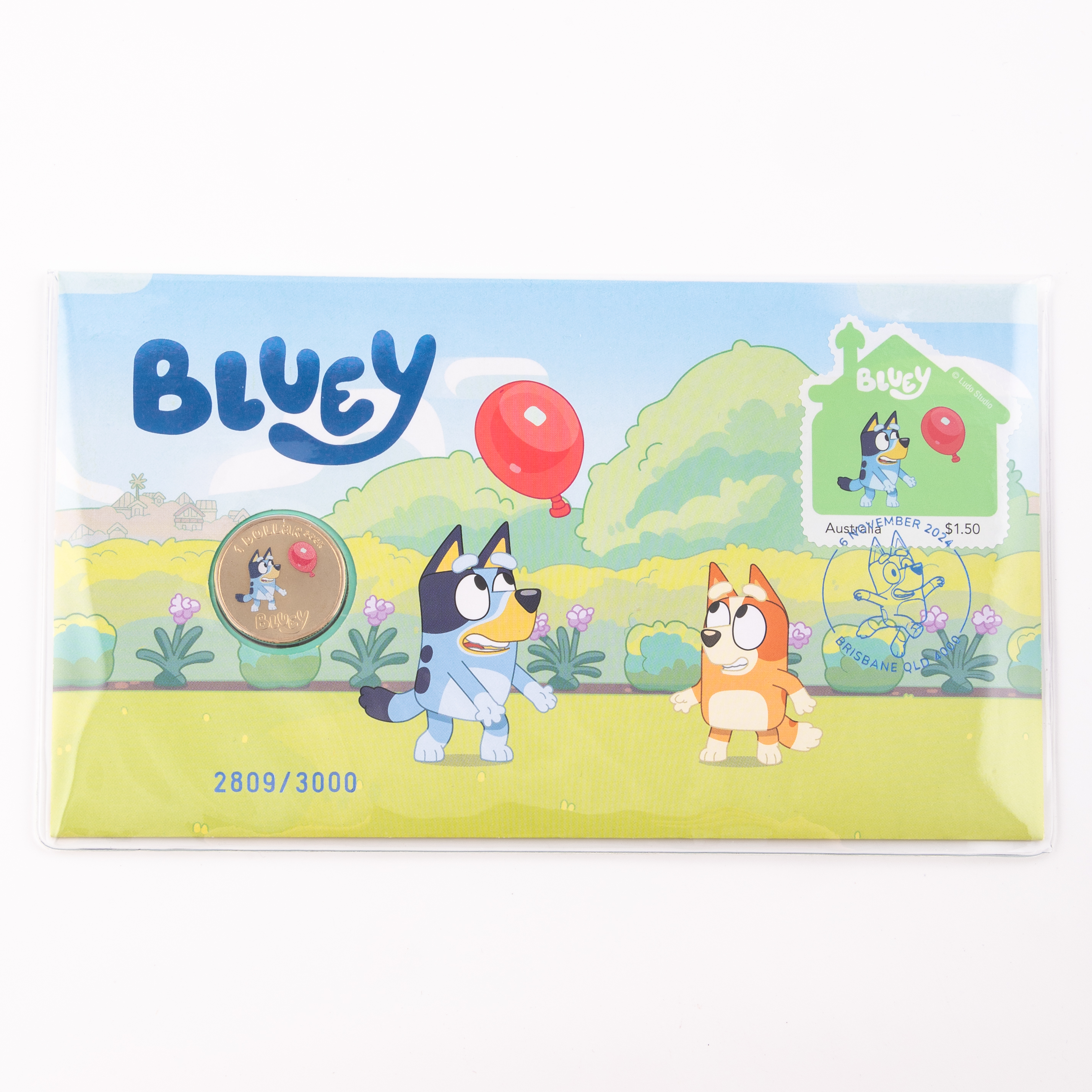 54 · Charles III, Bluey With Balloon PNC, One Dollar, 2024,  UNC