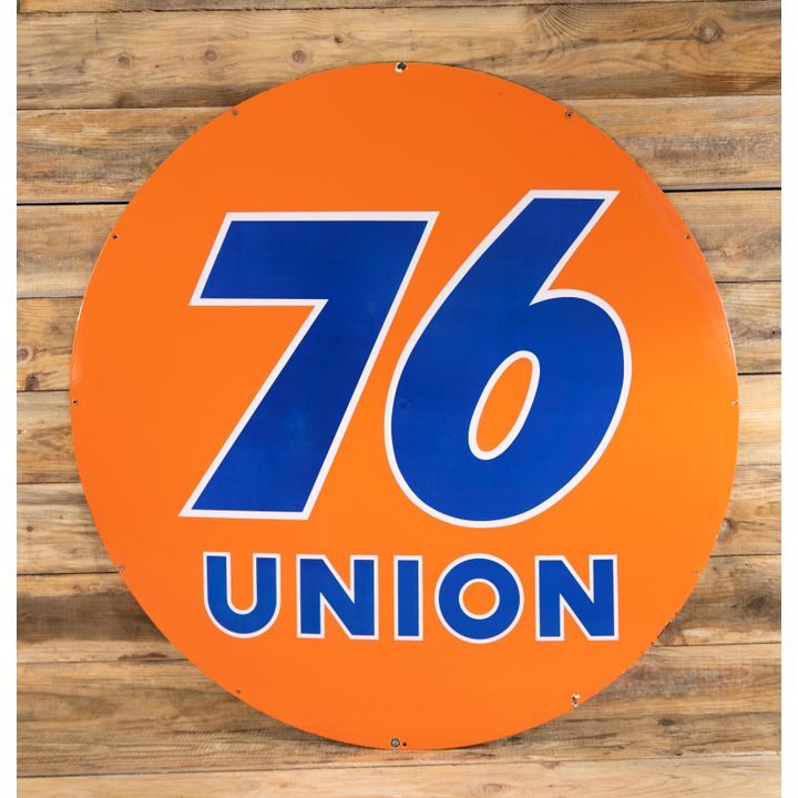 60" Union 76 Single Sided Porcelain Identification Sign