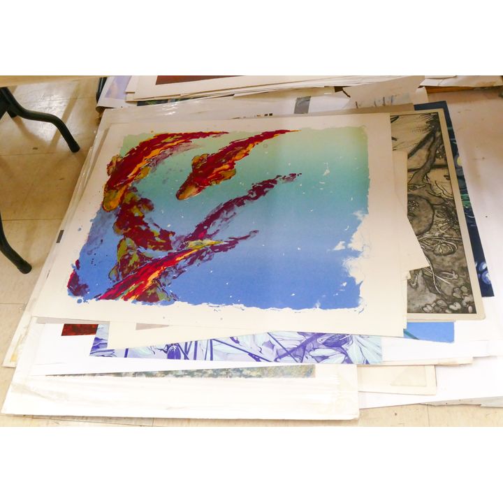 40pc Large Portfolio of Kent Lovelace Prints, Test Prints, & Art Posters