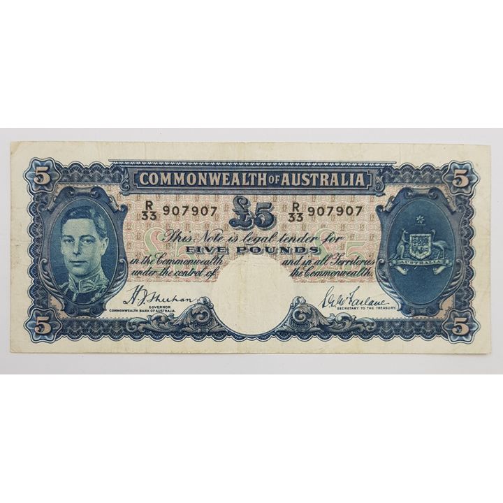 CoA S/M Five Pound Note - Repeater Serial