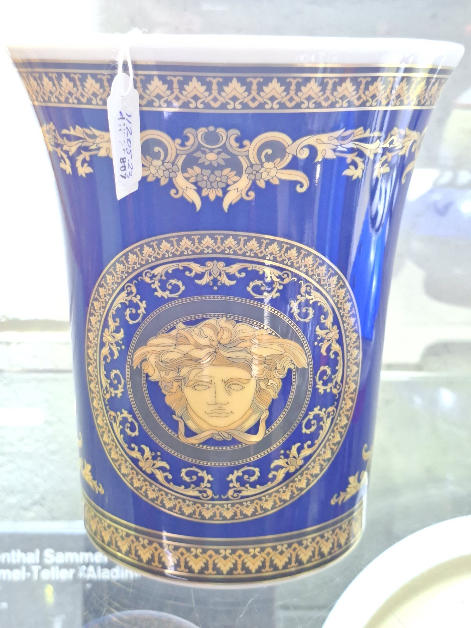 Versace "Medusa Blue" Vase