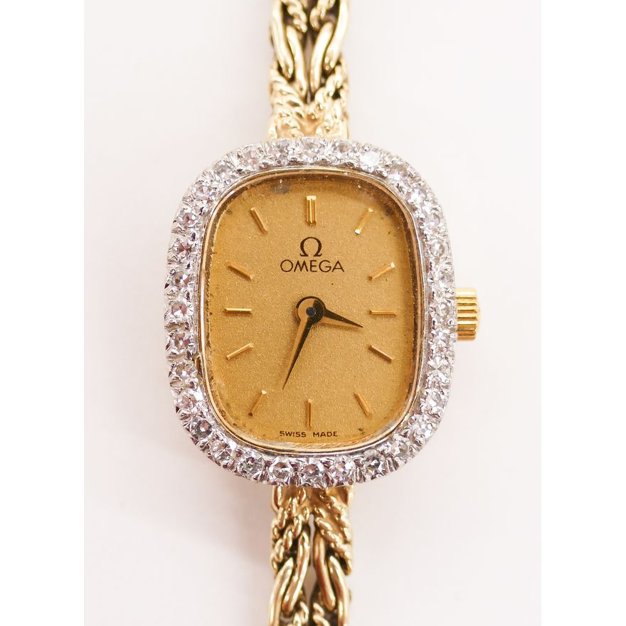 Lady's Omega 14k Diamond Wristwatch
