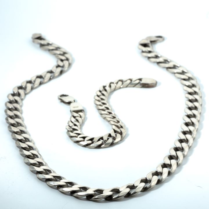 Silver Chain & Bracelet ,